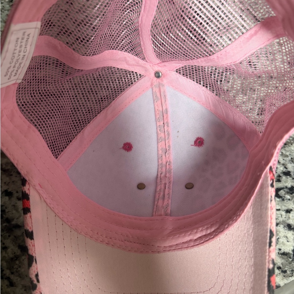 Pink Leopard Print Cap With Logo Patch - image 3